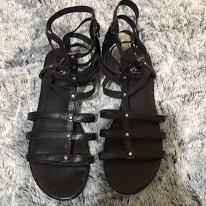 Gladiator black sandals